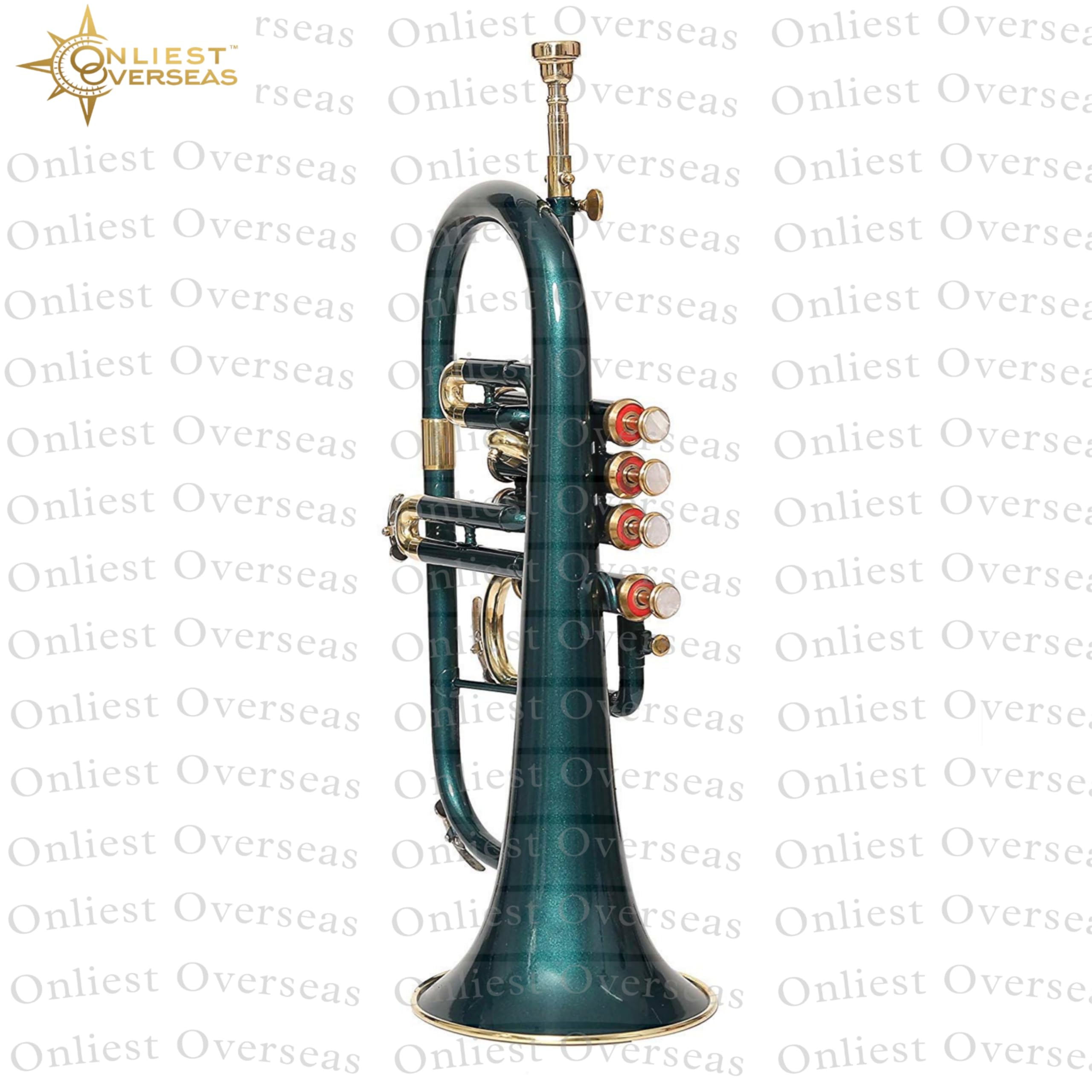 Flugel Horn 4 Valve Instrument en laiton avec tonalité chaude et valves lisses pour musiciens et étudiants