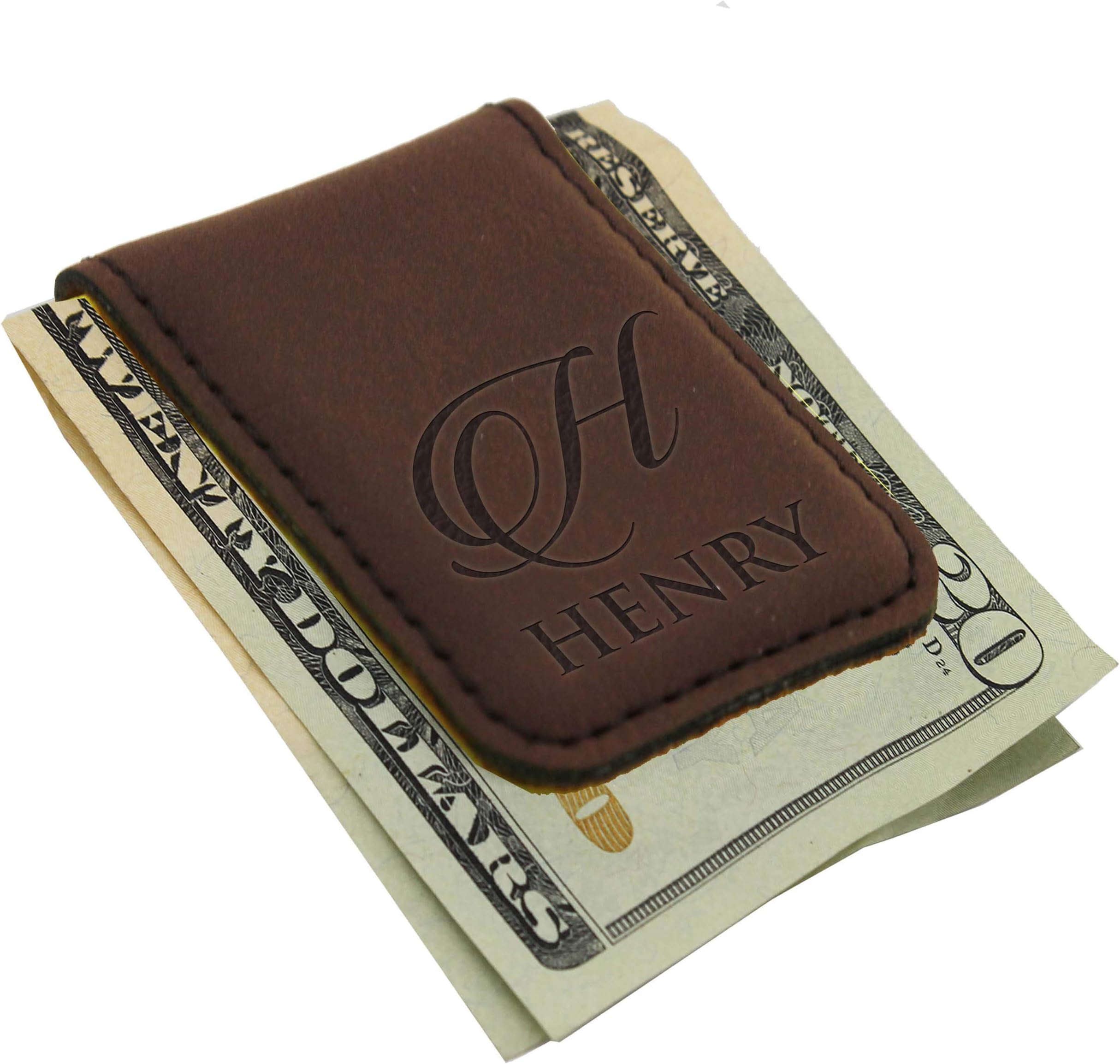 Personalized Magnetic Money Clip - Custom Engraved for Men, Him, Dad