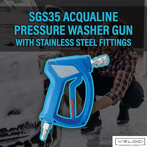 Miniatura 2 de MTM Hydro Acqualine SGS35 - Pistola de lavado a presión con accesorios de conexión rápida de acero inoxidable y giro en vivo, alta presión 4000 PSI