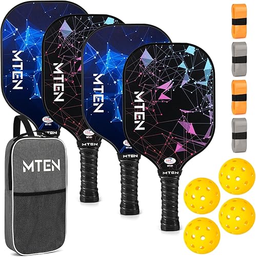 Miniatura 9 de Pickleball Paddles, USAPA Approved Pickleball Paddles Set, Fiberglass Surface Pickleball Set, Pickleball Rackets, Pickleball Balls, GripTapes& Carry