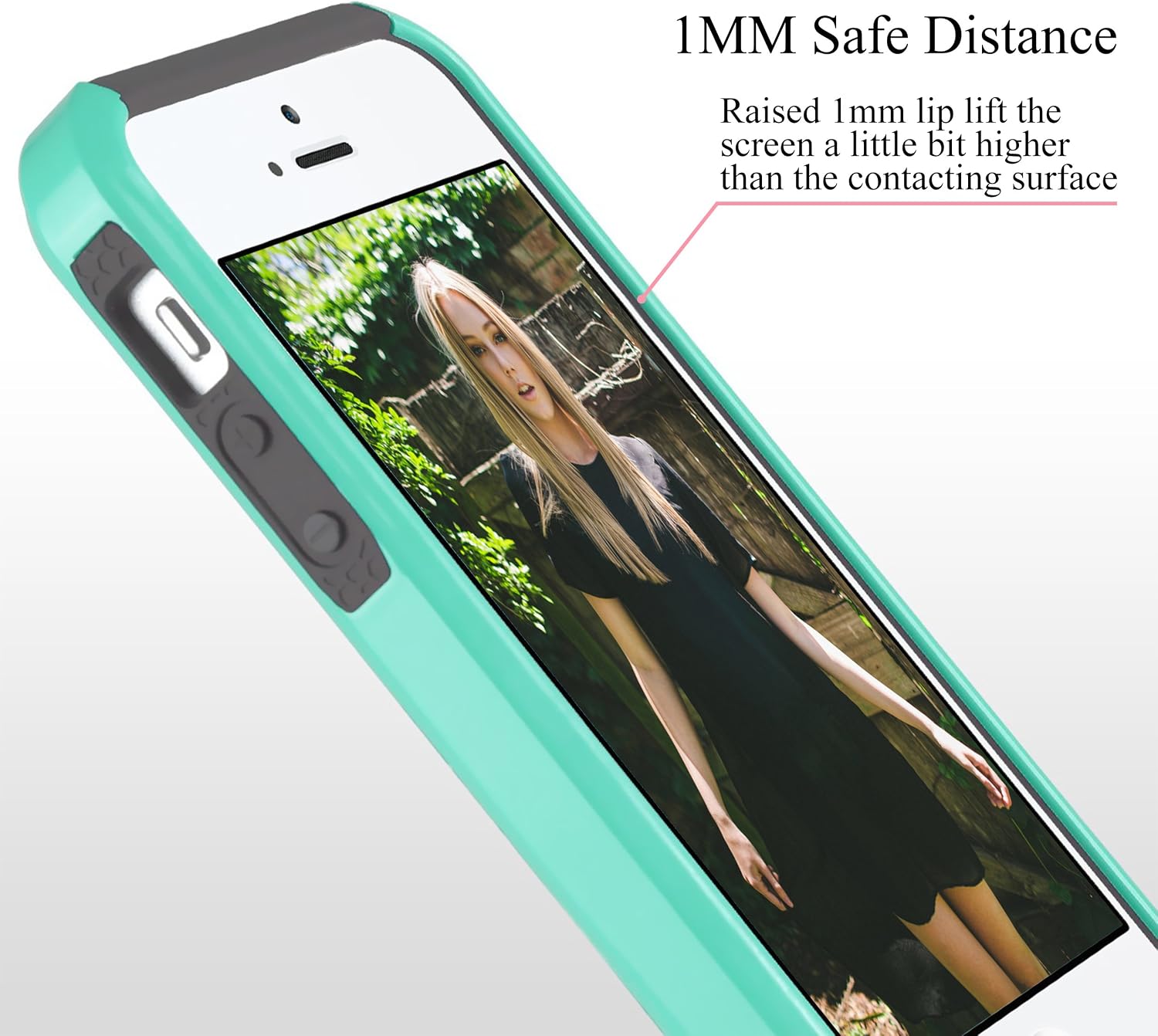 iPhone 5s Case,iPhone 5 Case,by Ailun,Soft TPU Bumper&Hard Shell Solid PC Back,Shock-Absorption&Anti-Scratch Hybrid Dual-Layer Slim Cover[Green]