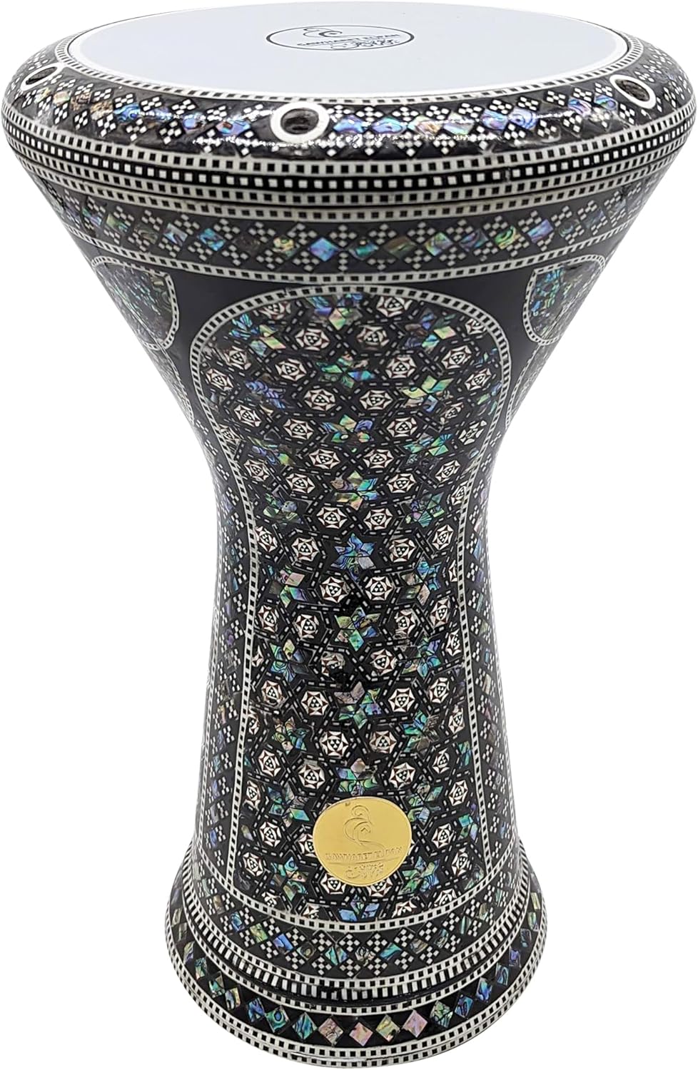 The 17.5" Gawharet El Fan Real Green Mother of Pearl Egyptian Darbuka Doumbek (Gemma)
