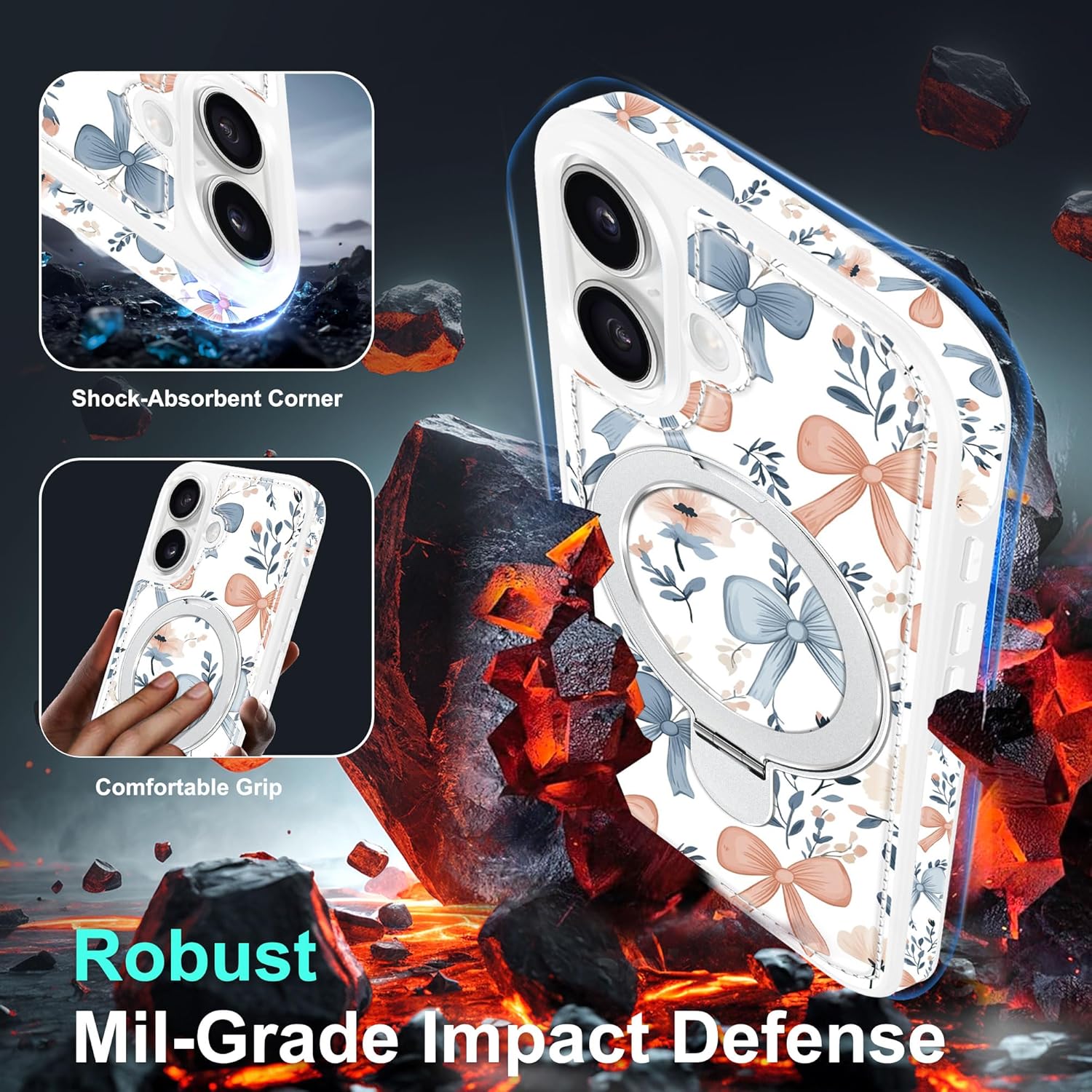 Fingic for iPhone 17 Case,iPhone 17 Belt Clip Holster Cases+Case for iPhone 1 7 Cases[Compatible with Mag-Safe]