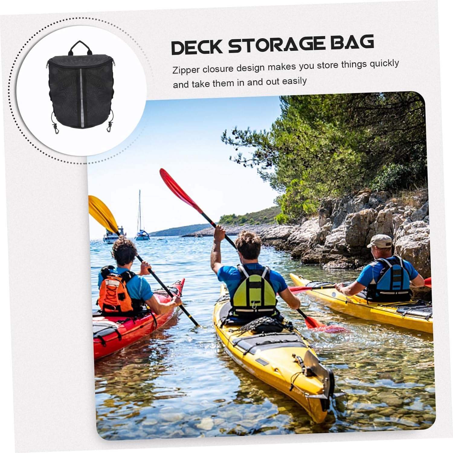 Deck Bag for Surfboard Large Capacity Storage Pouch for Kayak and Paddleboard Essentials Lightweight and Easy to Fold for Surfing and Water Sports
