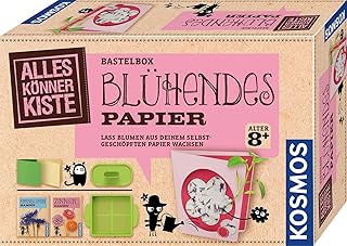 Kosmos 604592 AllesKönnerKiste Blühendes Papier. Lass Blumen Aus Papier Wachsen. DIY-Bastelset Für Kinder Ab 8 Jahre, Geschenk Für Kinder-Geburtstag, Mitbringsel, Beschäftigung, Kreativset