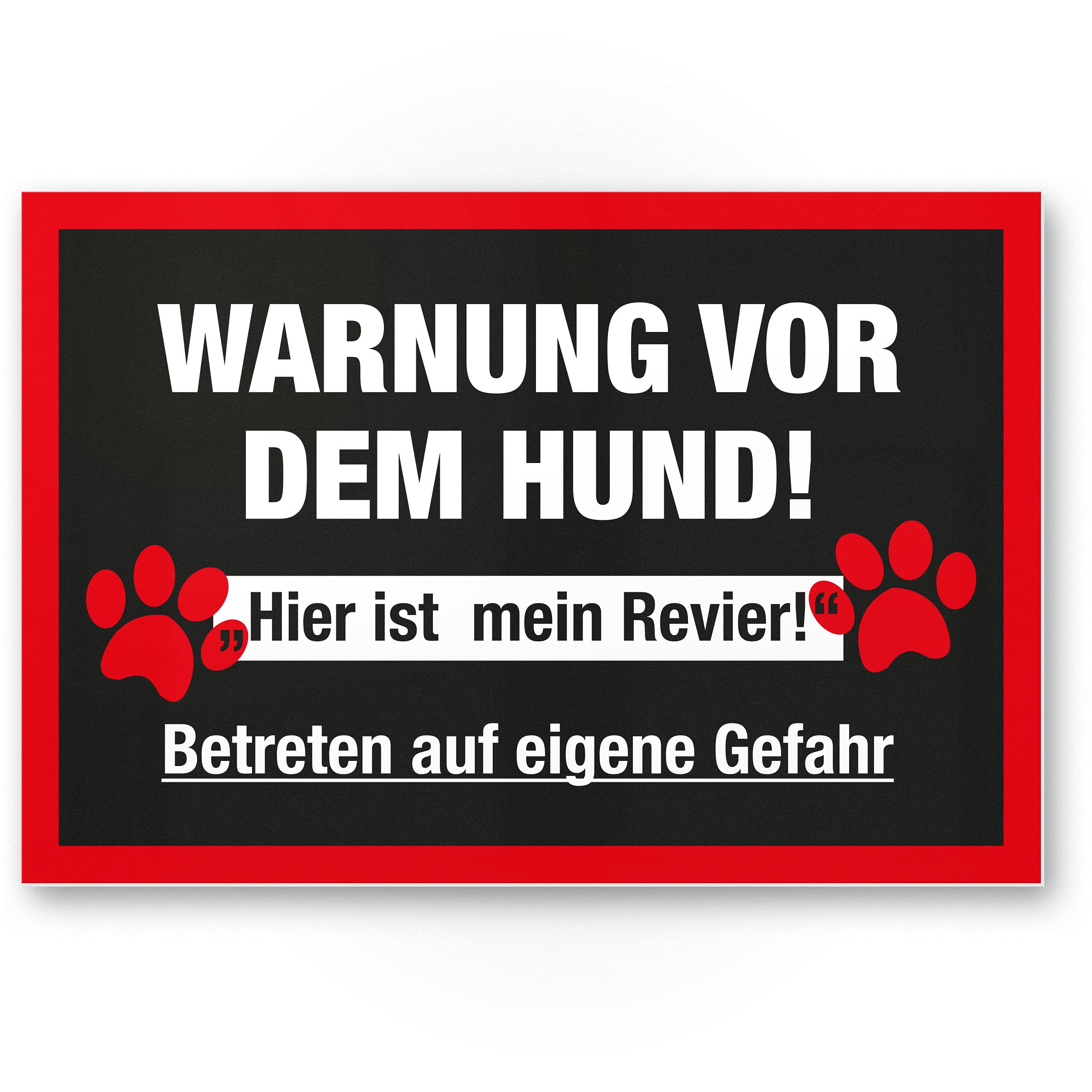 M METERXITY 2x Warnschild 'Wachhund Im Dienst' - 35x25 Cm, Aluminium, Wasserfest, Reflektierend