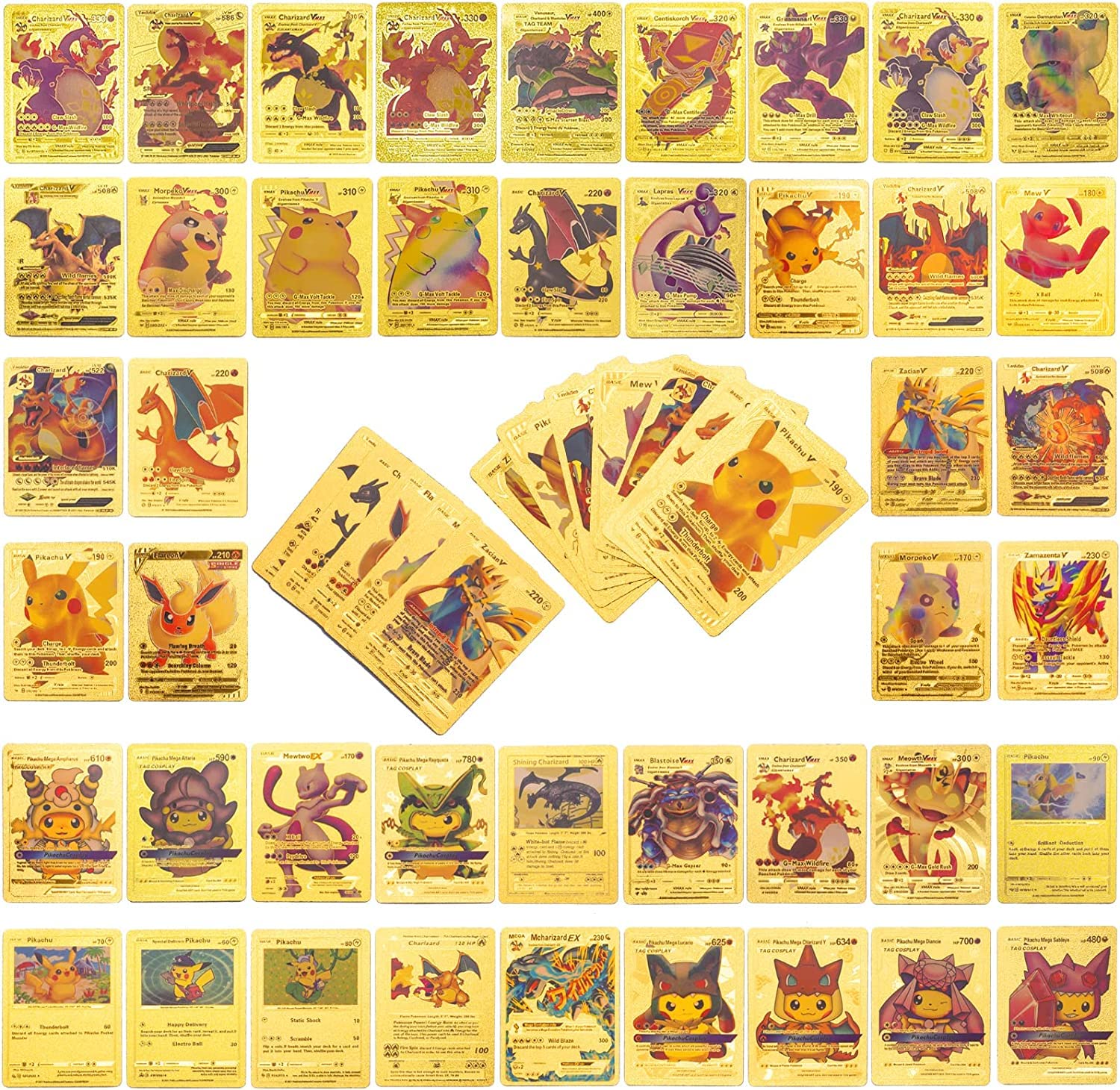 Vikrida 55 PCS Gold Foil Card TCG Deck Box - V Series Cards Vmax GX Rare Golden Cards and Common/Rare Mystery Card (B0BQBPNQNQ) Amazon Price History, Amazon Price Tracker