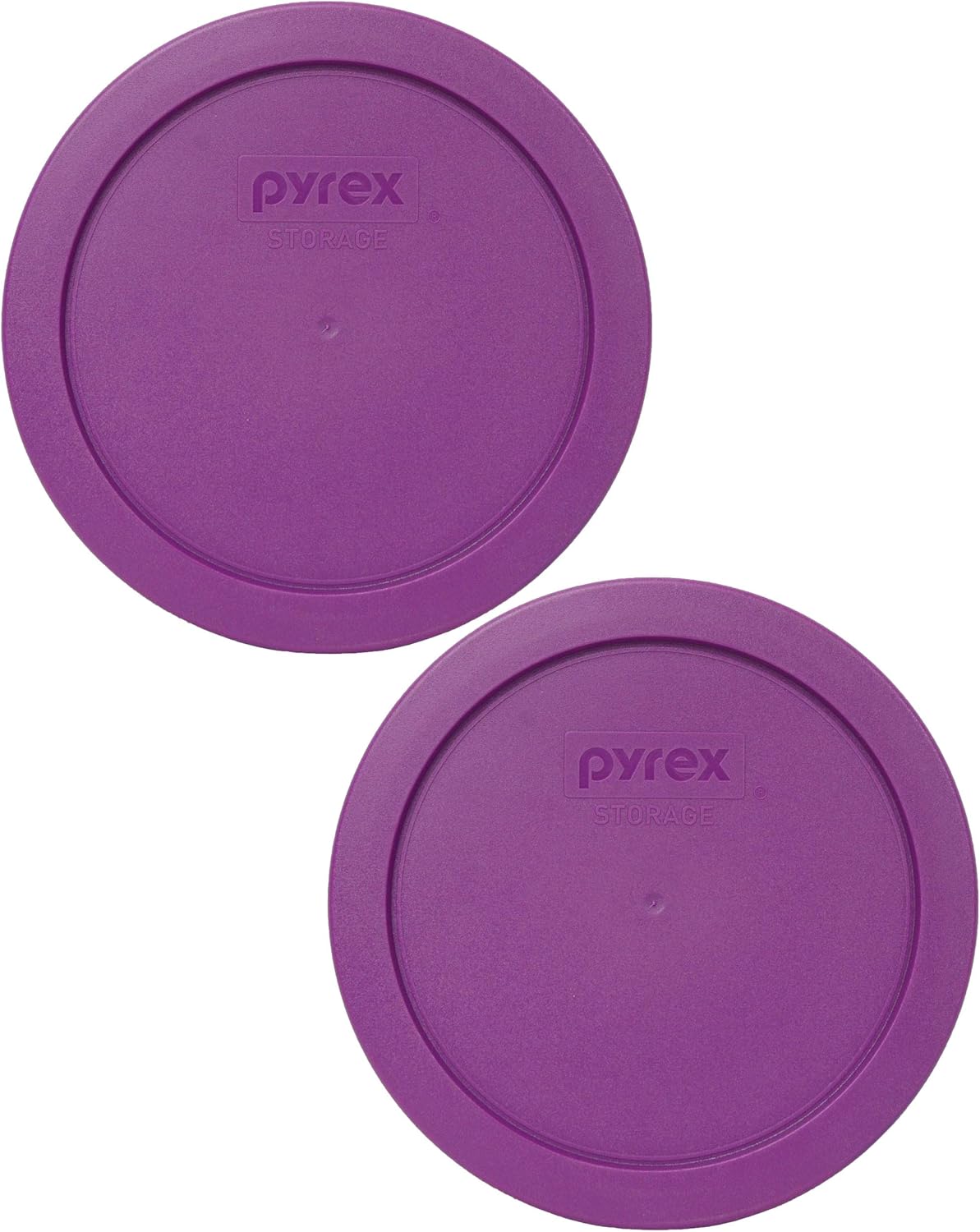 Pyrex 7201-PC 4-Cup Thistle Purple Food Storage Lids (2-Pack) - Made in USA | BPA-Free Plastic | Fits 7201 Glass Bowl | Replacement Cover | Top-Rack Dishwasher Safe | Secure Seal
