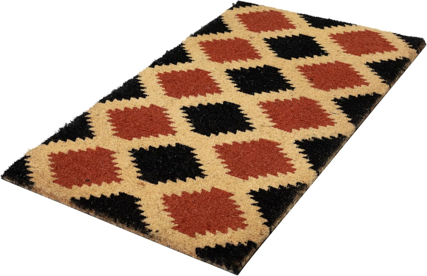 Northlight Diamond Pattern with Cream Accent Autumn Doormat 18" x 30"