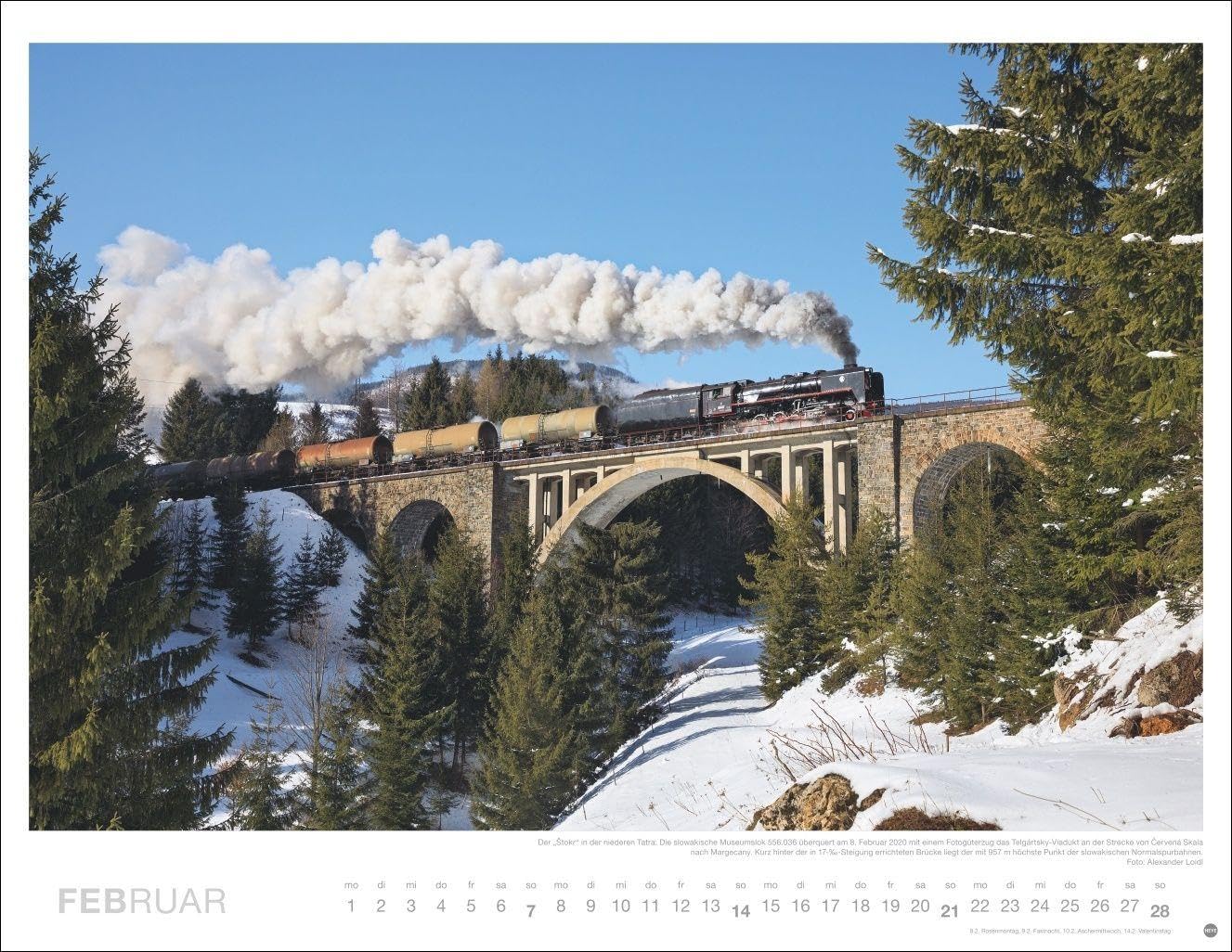 Eisenbahn-Romantik Posterkalender 2027: Besonderer Wandkalender mit 12 traumhaften Fotos von seltenen Zügen und romantischen Landschaften. Foto-Kalender 2027. 44 x 34 cm.