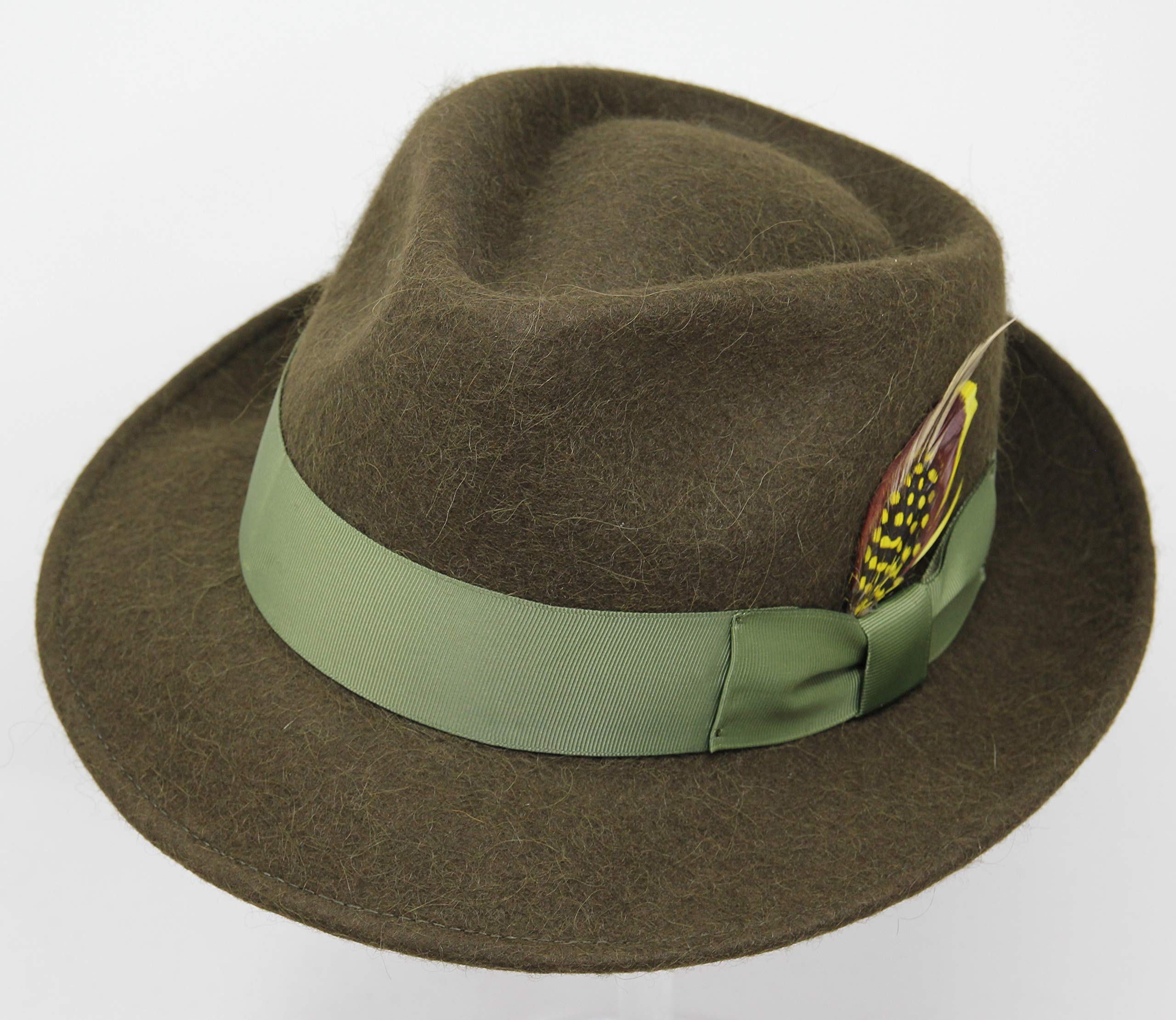 Borges & Scott Alpaka Doyle czapka z łzy Fedora - filc wełniany z alpaki - zdejmowana sprężyna - zwijana w podróż - odporna na działanie wody - unisex