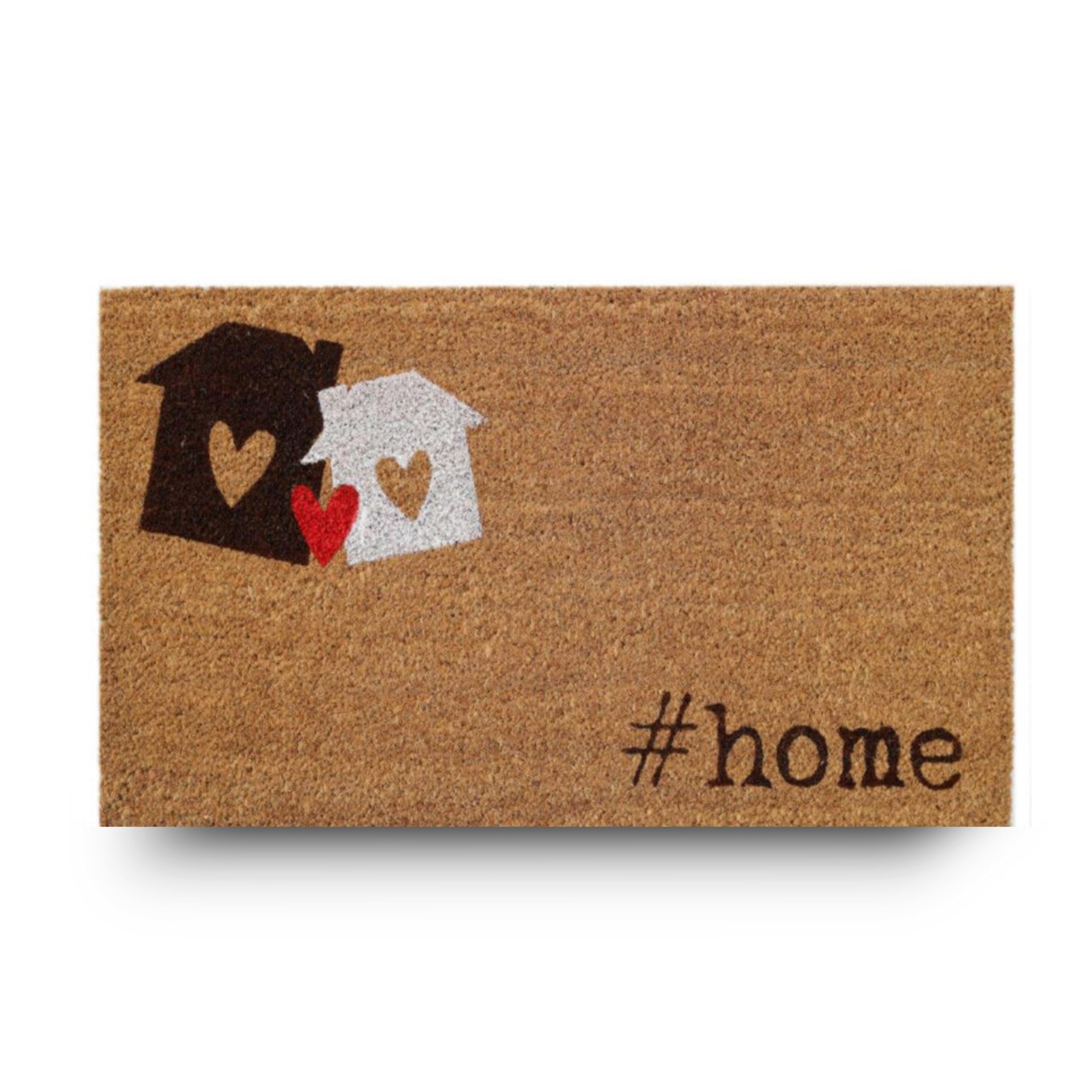 Felpudo de coco para entrada de casa LifeGreen decorativo rectangular #Home