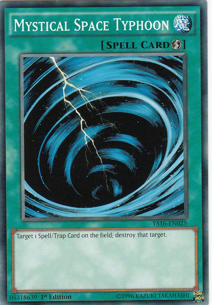 YuGiOh - YS16-EN025 Mystical Space Typhoon 1st Edition Common Card (Yuya)