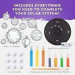 National Geographic Kids Window Art Kit - Stained Glass Solar System Arts & Crafts Kit with Glow in The Dark Planets, Suncatchers, Space Room Décor
