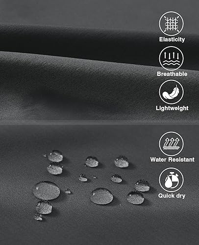 Miniatura 6 de Rdruko Pantalones cortos de senderismo para hombre con bolsillos con cremallera, 7 pulgadas, ligeros, de secado rápido, pantalones cortos de