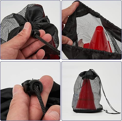 Miniatura 7 de Cones Sports for Kids, Small Training Cones Set for Soccer Practice, 24 Pack 7 Inch Agility Field Cone Marker for Football Basketball Drills,