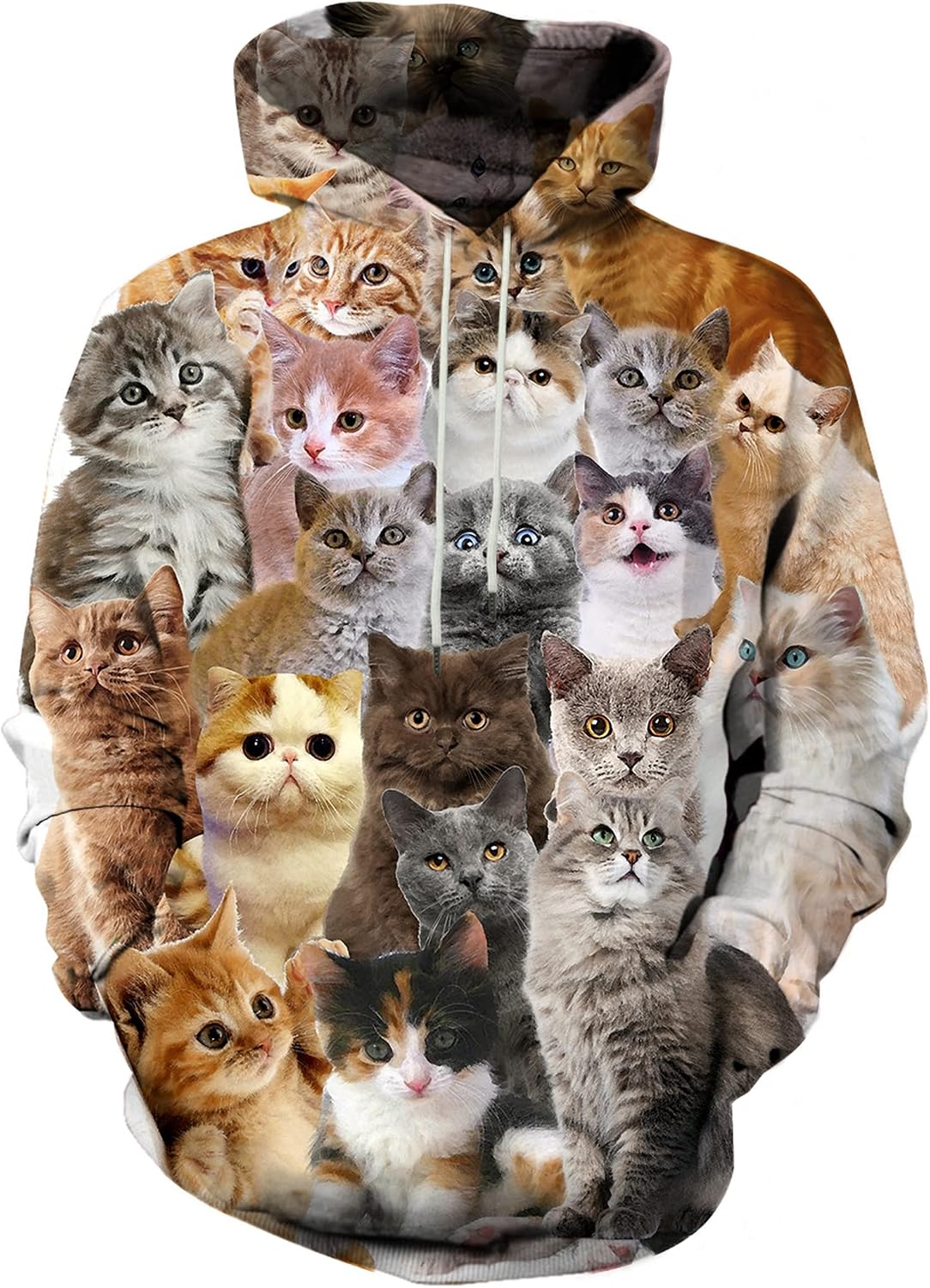 Yasswete Unisex Adults 3D Printed Fashion Hoodies for Men Women Pullover Novelty Sweatshirts with Big Pockets