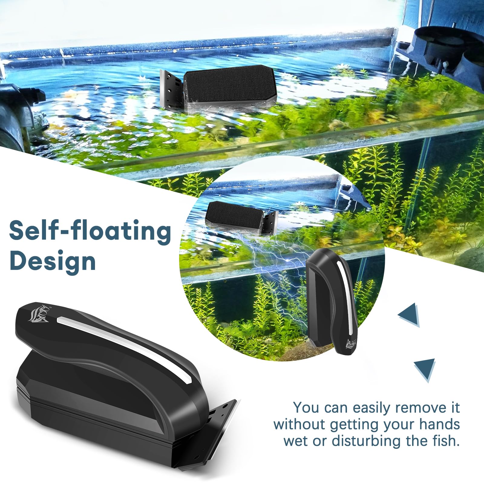 AQQA Magnetic Fish Tank Cleaner, Upgrade Strong Aquarium Glass Cleaner Magnet - Image 3