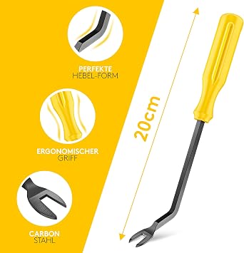 SCHMITZ.Tools - Car Mounting Clips Universal Door Trim Clips Bumper Trims Fixing Clips Plastic Clips Set with Release Tool Cable Ties and Sponge Cushion