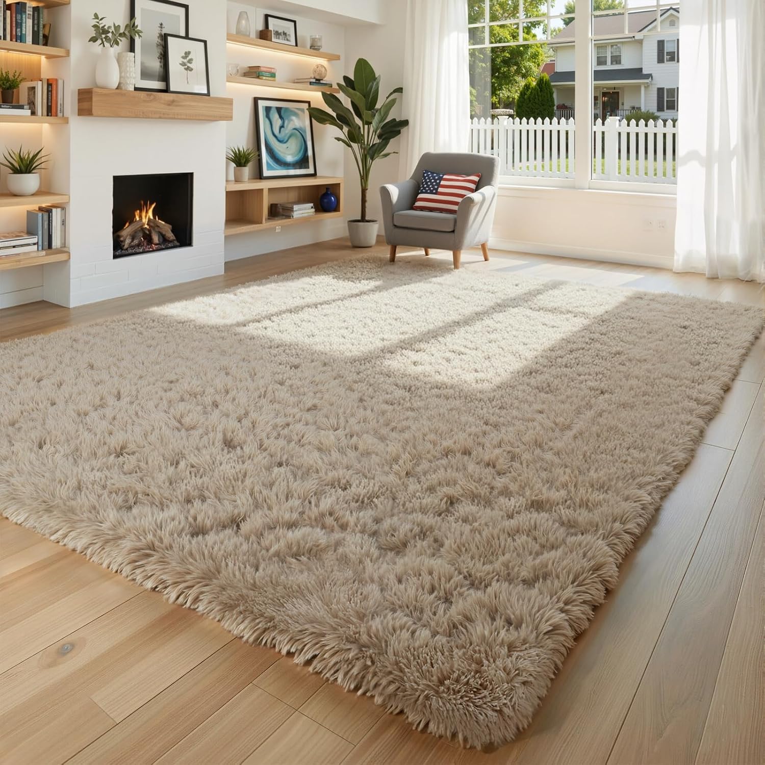 similar productFluffy Rug Shaggy Area Rug, Beige 8x10 Area Rugs for Living Room, Large Shag Area Rugs for Bedroom Kids Room Home Decor, Upgrade Anti-Skid Rectangular Fuzzy Rugs 8' x 10' (Rectangular) Beige