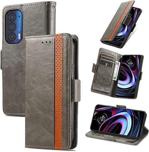 Miniatura 18 de Funda para Honor X7, Funda para Honor Play 30+ Plus Funda de piel sintética con ranuras para tarjetas Funda con soporte abatible Rojo