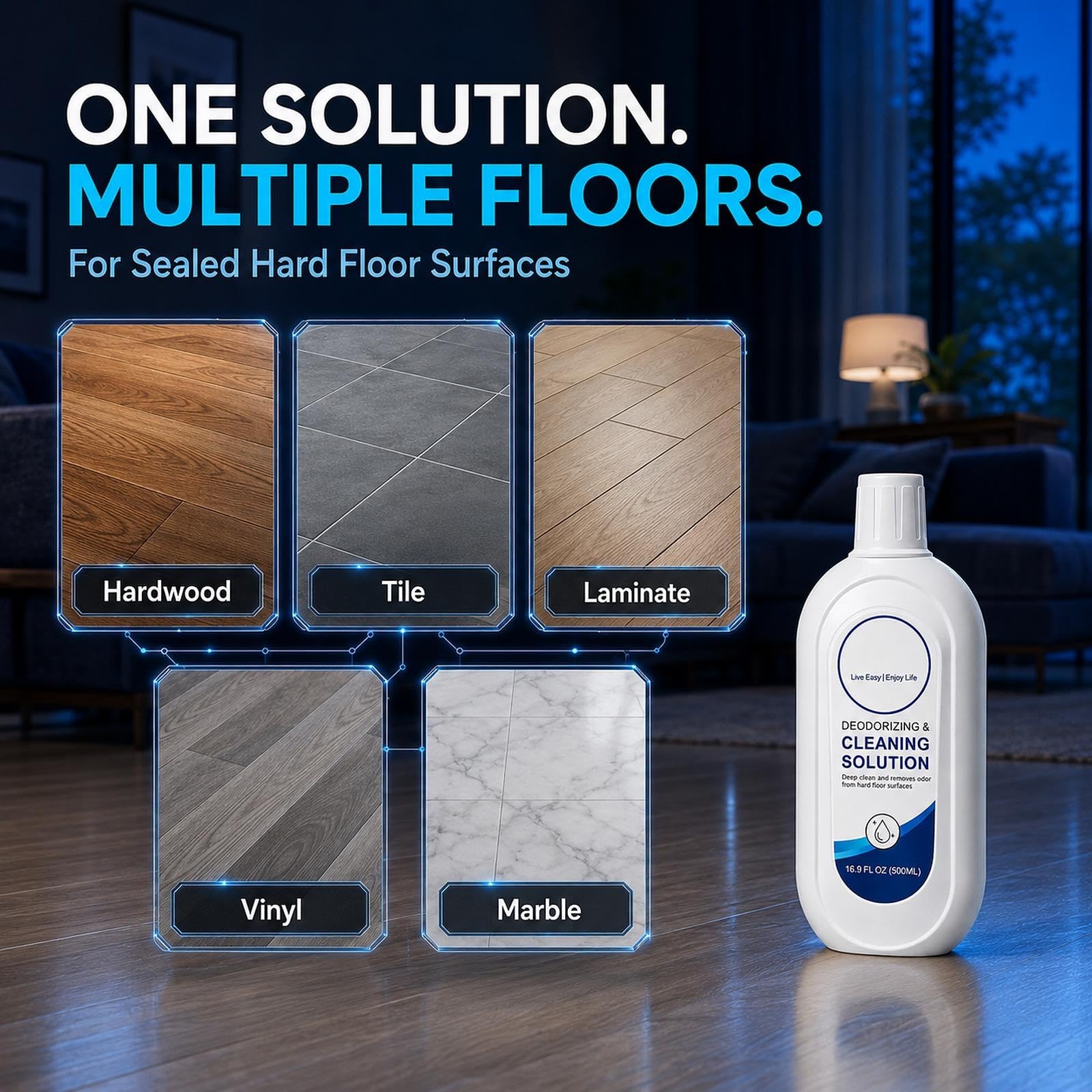Detergente per Pavimenti Compatibile con Tineco FLOOR ONE, 2 L