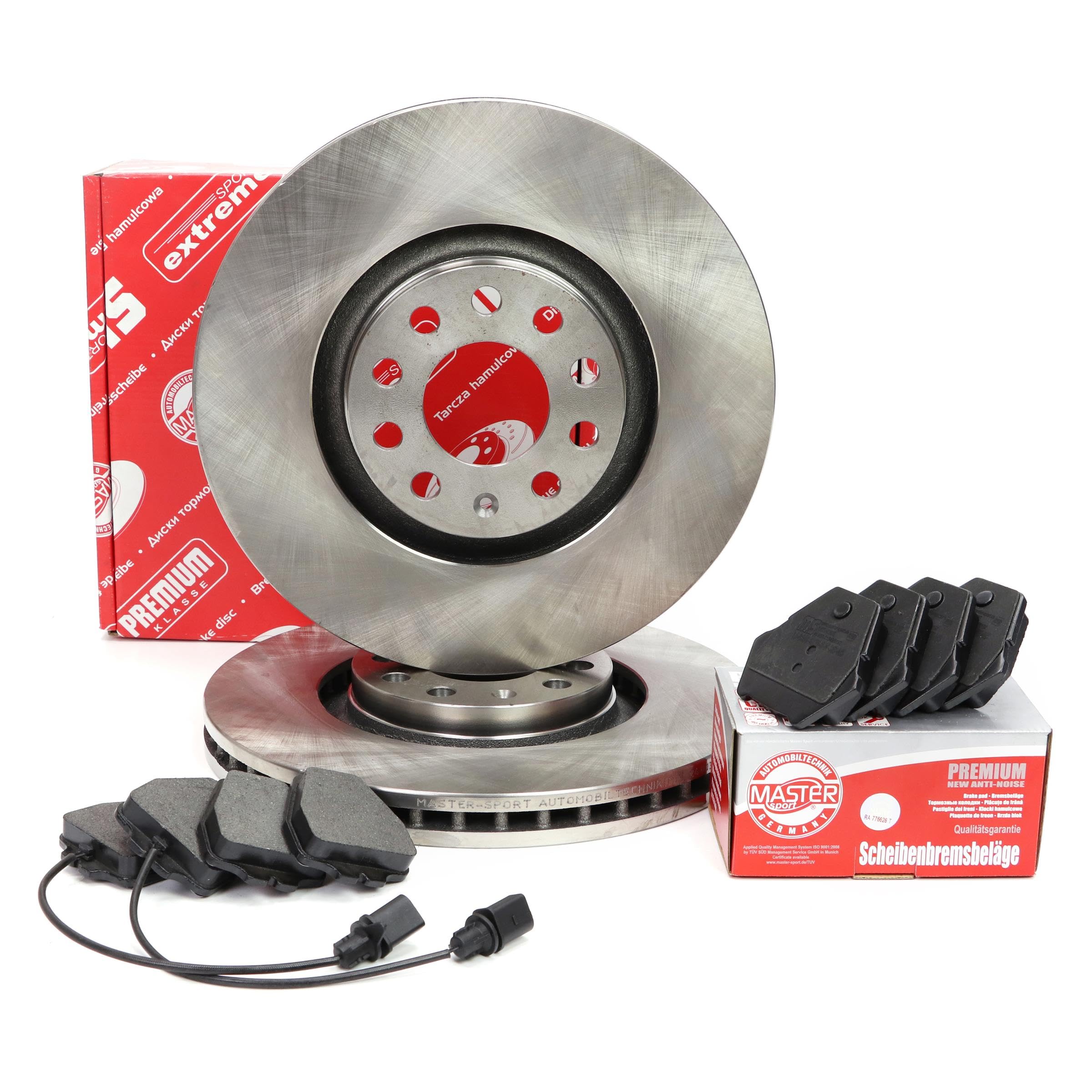 Kit de Discos de Freno y Pastillas - Discos de Freno Eje delantero 320 ventilado - Pastillas de Freno Compatible con AUDI A4 B5 Sedán 8D2 con chapa antichirrido