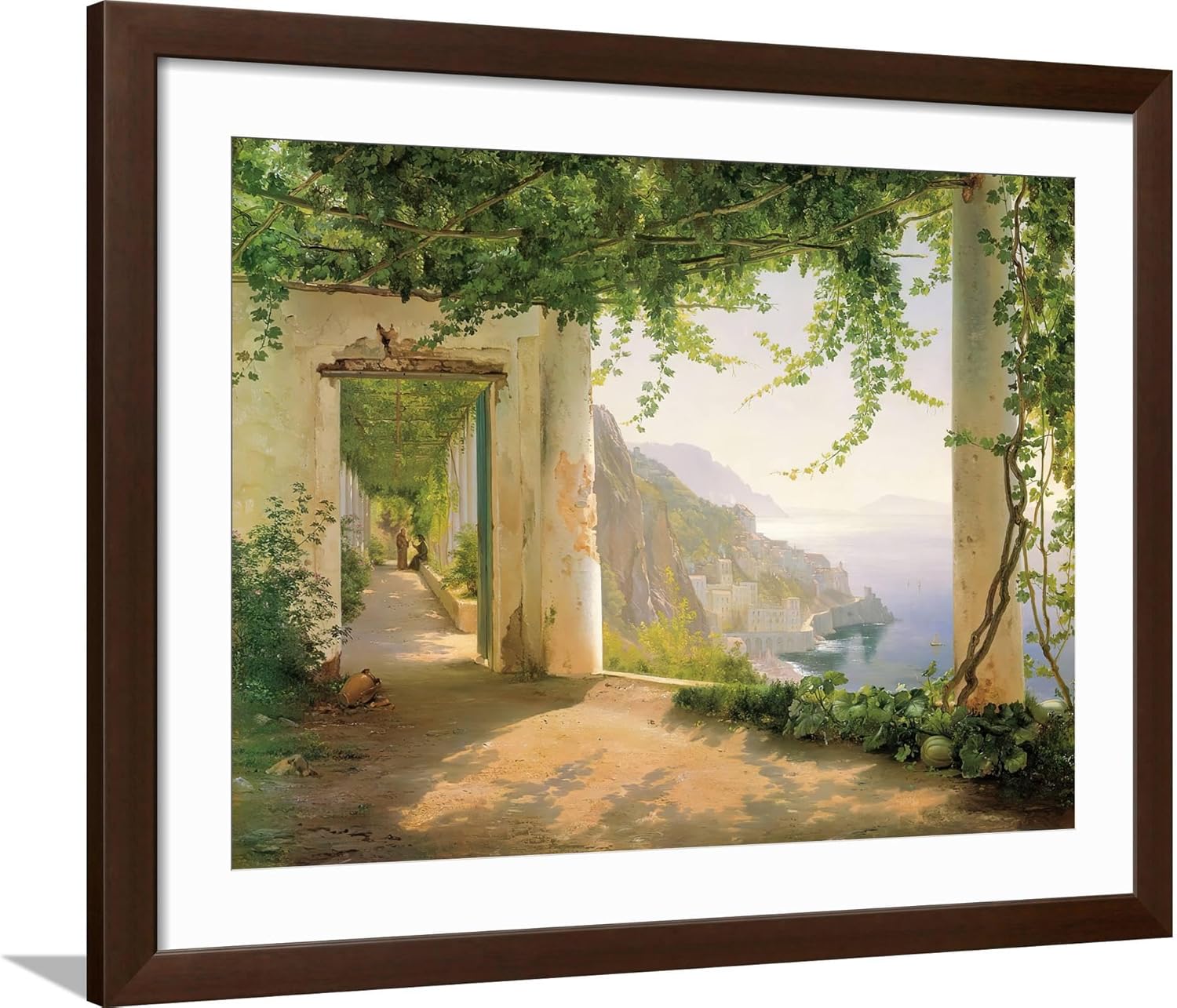 ART.COM Wall Art Print View to the Amalfi Coast by Carl Frederic Aagaard, 24x18