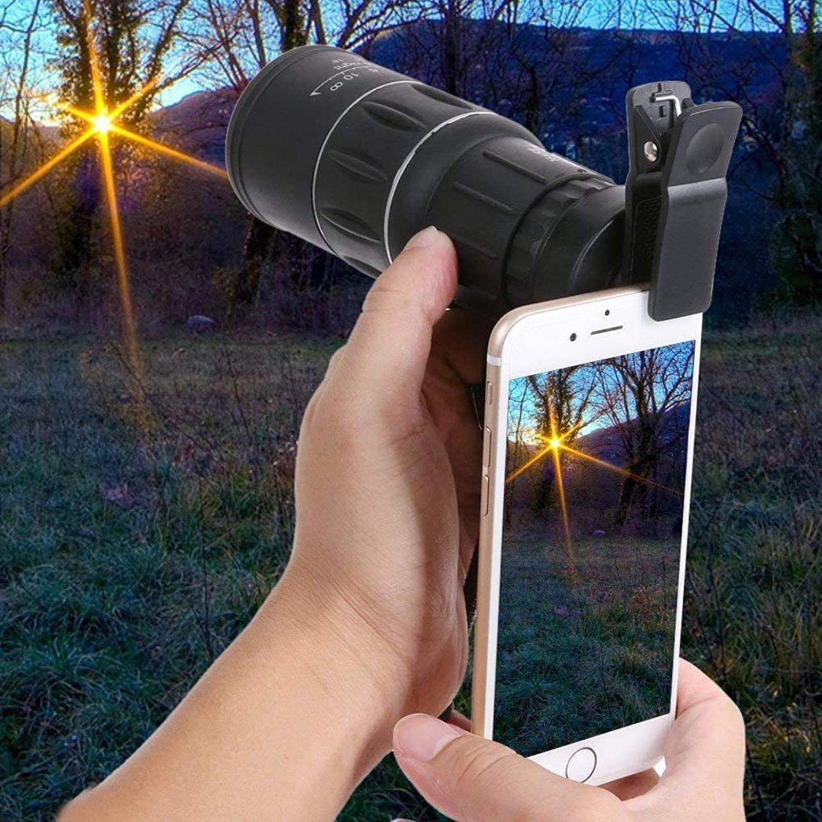 REVAHI Telescopio monocular 16x52/telescopio monocular con Doble Foco para Deportes al Aire Libre