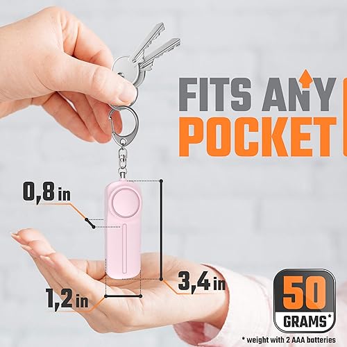 Miniatura 6 de WETEN - Llavero de alarma para defensa personal para mujeres, silbato de sirena de 130 dB, dispositivo de protección de seguridad personal con luz