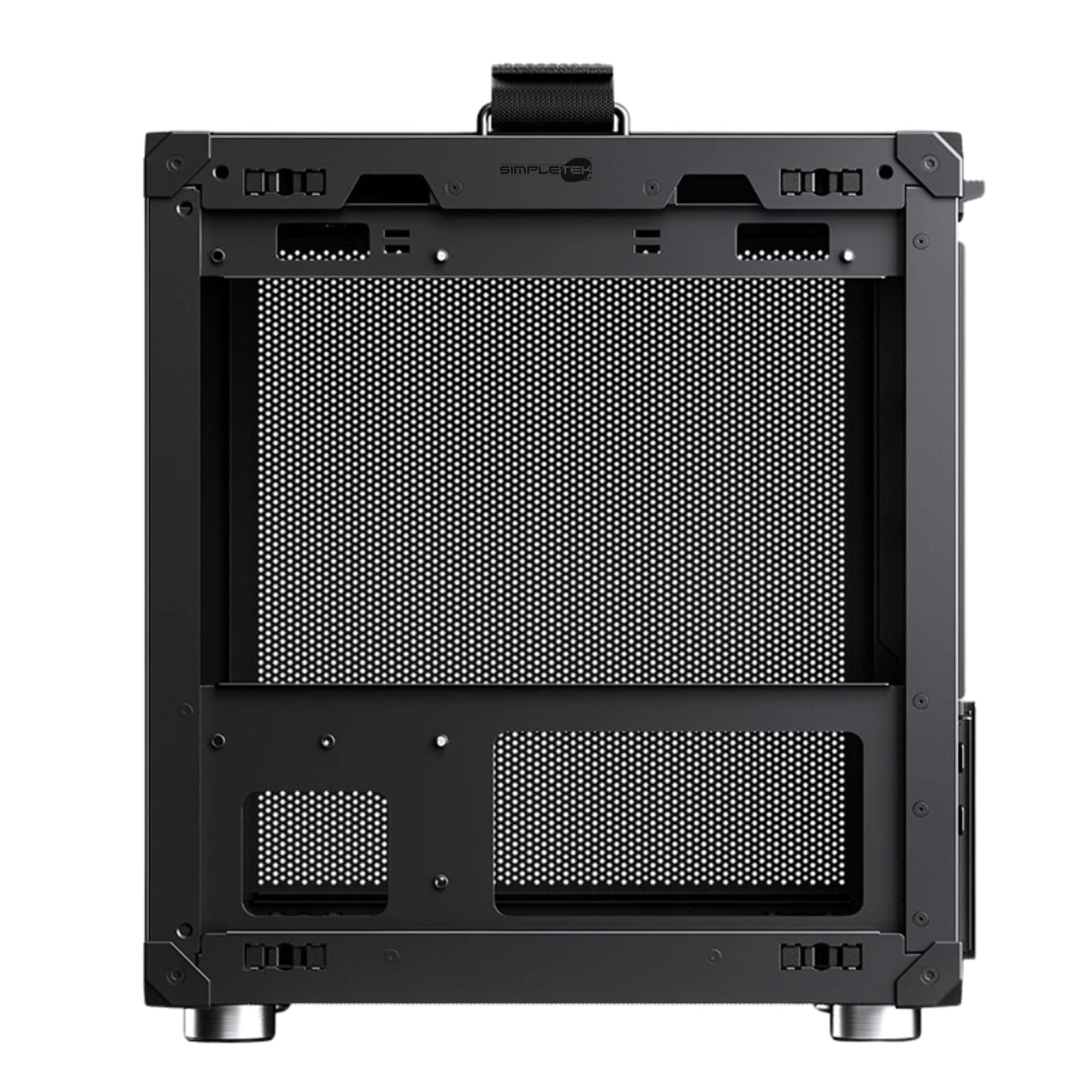 SIMPLETEK - Case Cabinet Compatto per PC Fisso - formato ITX | 1x USB-C 1x USB-A 1x jack | 3x ventole 120 mm