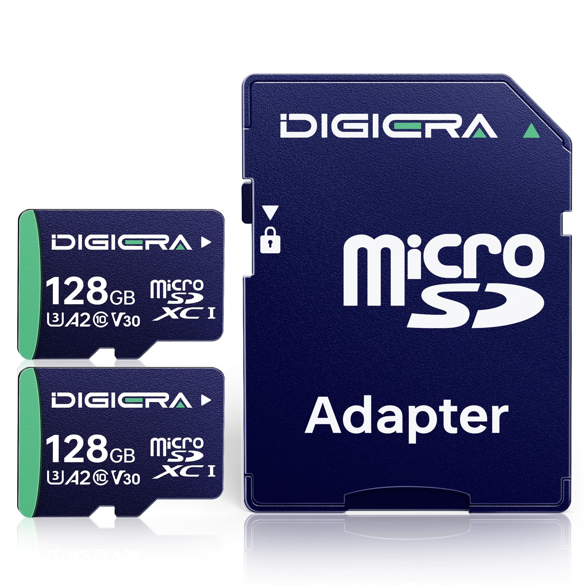 DIGIERA 128GB CT100 microSDXC UHS-I Memory Card with Adapter - up to 100MB/s, C10, U3, V30, 4K UHD, A2, Micro SD Card for Smartphones, Tablets, Cameras, Gaming Consoles, and Drones (2 Pack)-image-5