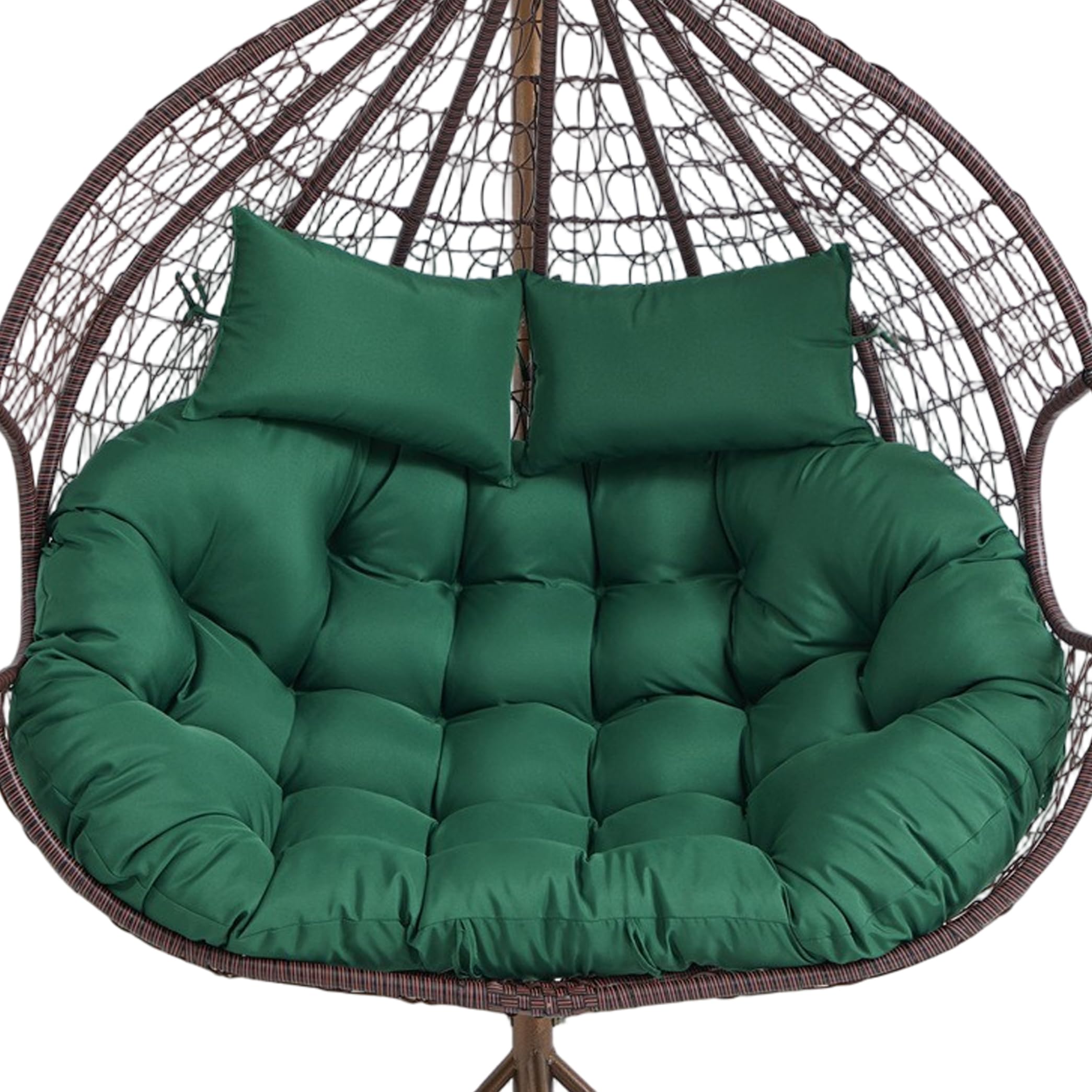 Coussin de rechange chaise à œufs imperméable vert foncé pour détente sur terrasse