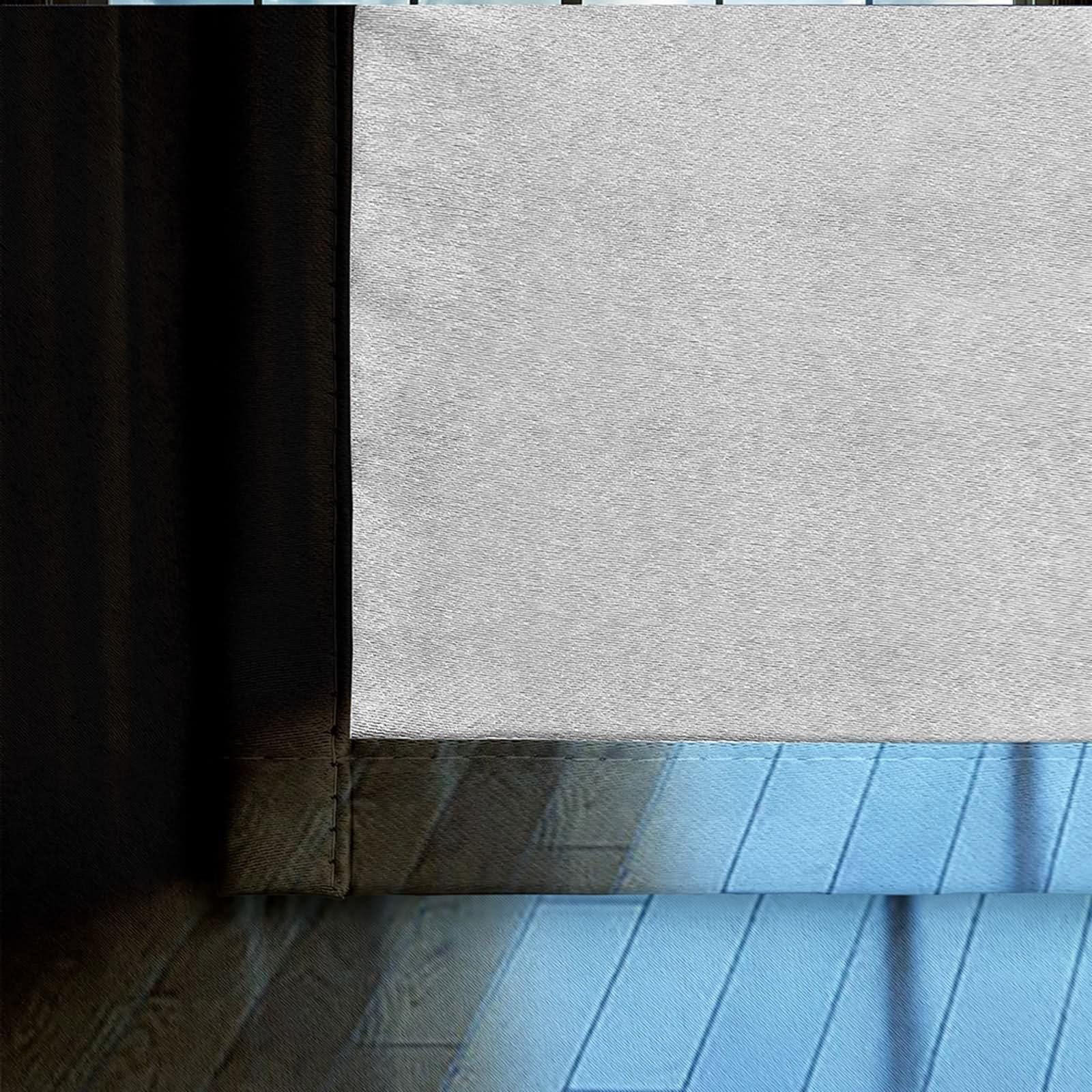 Nieprzezroczyste zasłony wewnętrzne, szare niebieskie zasłony okienne krajobraz budowlany miasto poliester 2 panele 264 x 183 cm