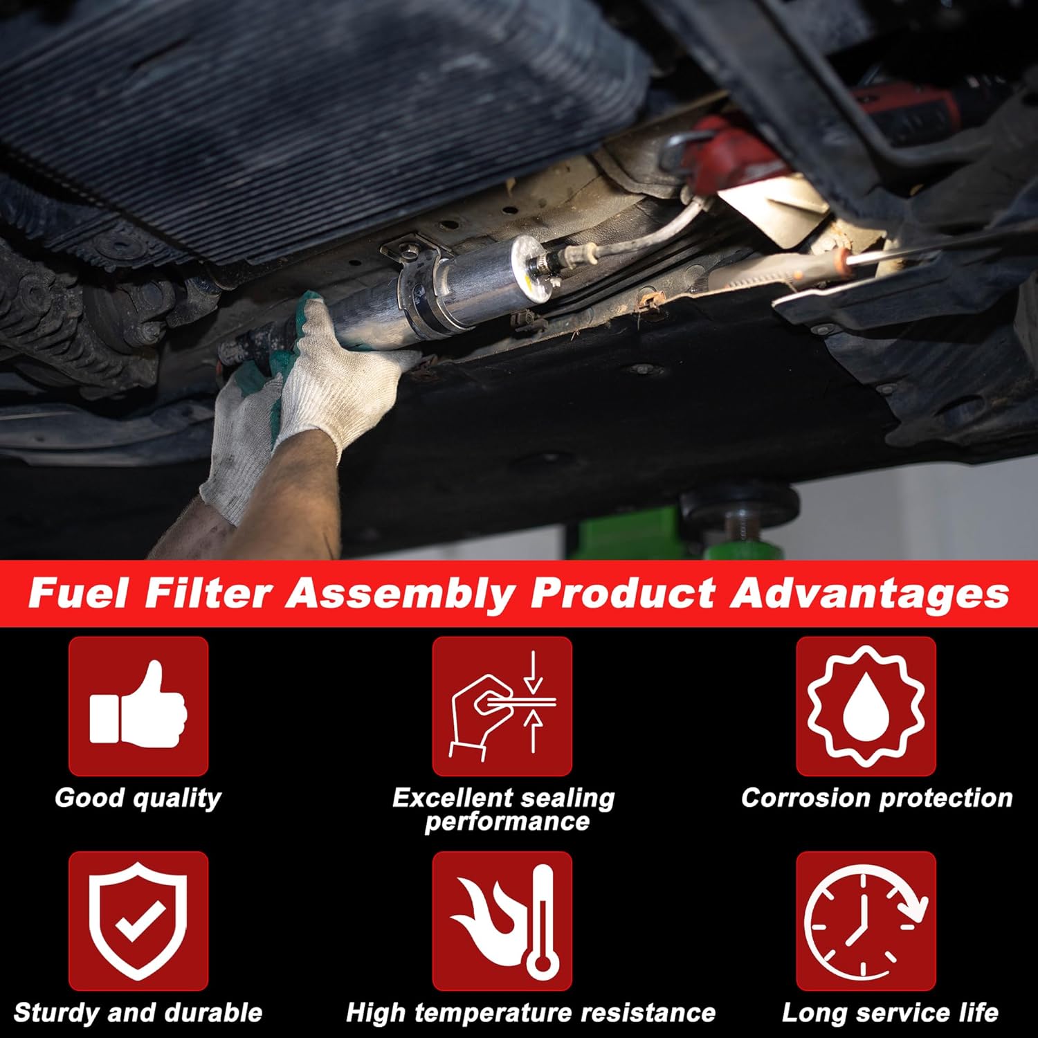 Fuel Filter Assembly for Yamaha F200 F225 F250 Fuel Filter Fuel Pump Assembly Replacement 6P3-24560-00-00 Metal Plastic Tank Fuel Filter Assembly 1 Pc
