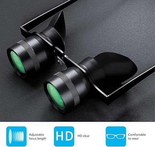 Miniatura 2 de Lentes binoculares, zoom 10X HD lente distancia de enfoque ajustable, para pesca, observación de aves, deportes, conciertos, teatro, ópera, TV,