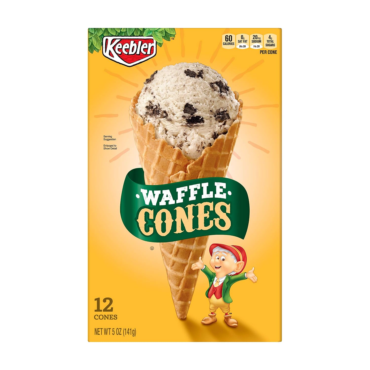 Keebler Ice Cream Cones, Waffle, 12 Count Box, 5 Ounce