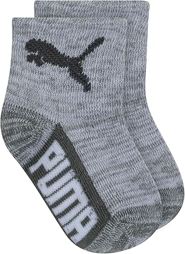 Miniatura 10 de PUMA Paquete de 6 calcetines tobilleros para bebés Gris, multi, Gris/Azul, Gris/Coral, Gris/Multi color, Multi, Blanco/Negro, Blanco/ Brillante