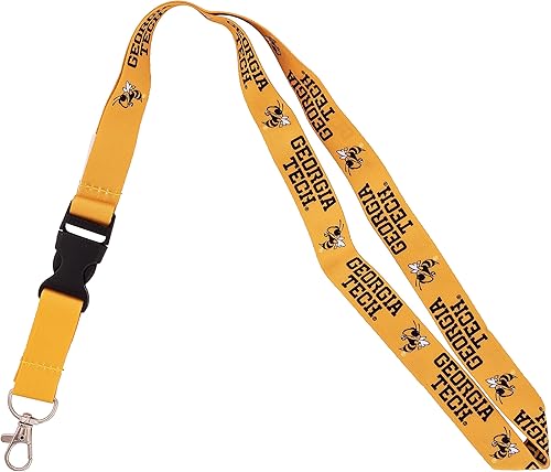 Desert Cactus Georgia Tech Lanyard YellowJackets Instituto de Tecnología de Georgia - Llavero con hebilla desmontable para tarjetas de