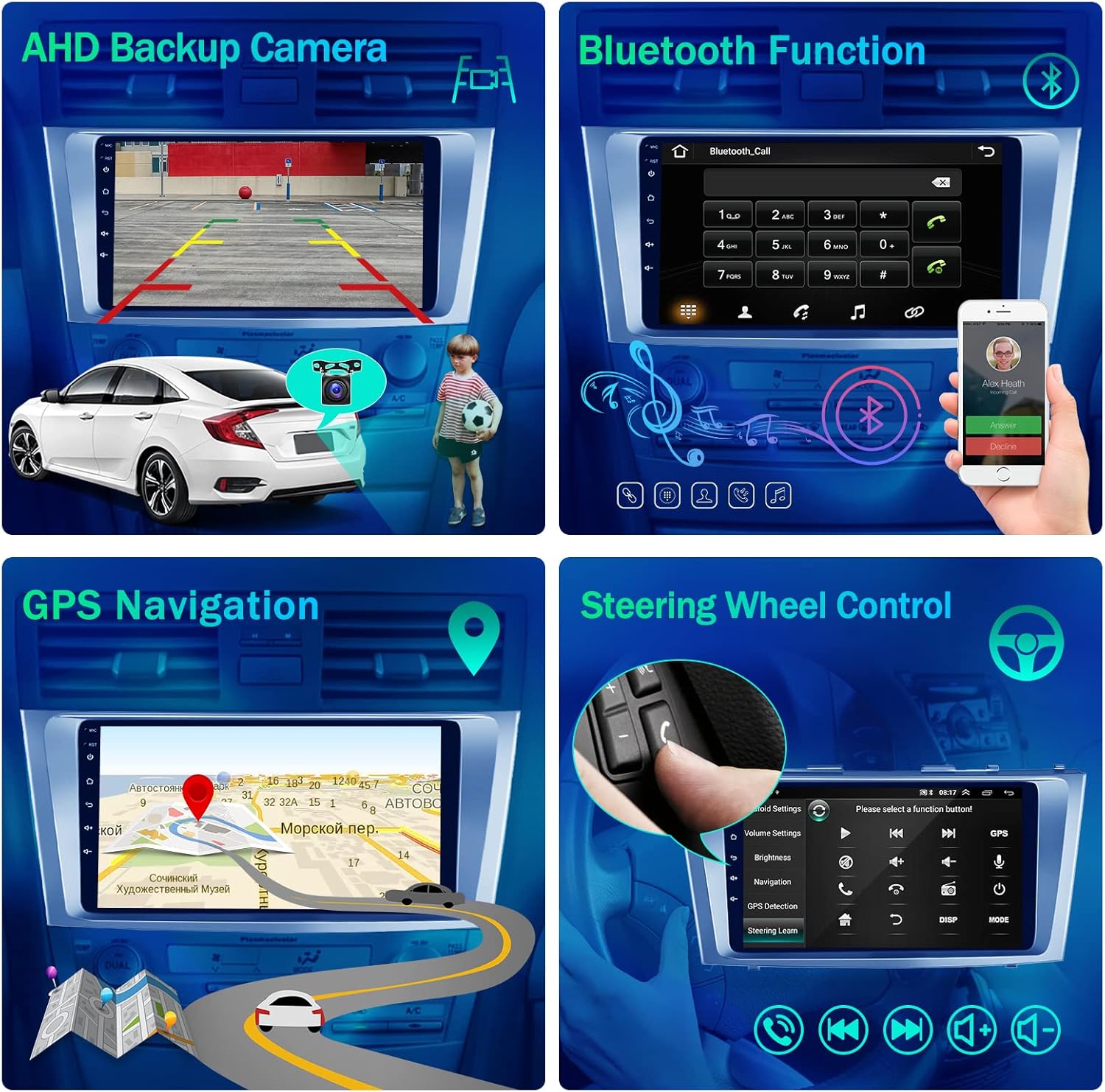 2g32g 9 inches car radio for toyota camry 2007 2008 2009 2010 2011 android 11 touch screen car stereo apple carplayandroid auto1080phi fi audi