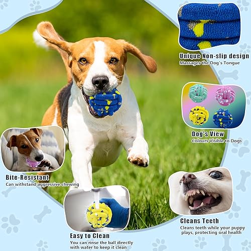 Miniatura 4 de Pelotas de tenis para perros, juguetes para masticadores agresivos, juguetes indestructibles para masticar, juguete de agua, pelota de búsqueda para