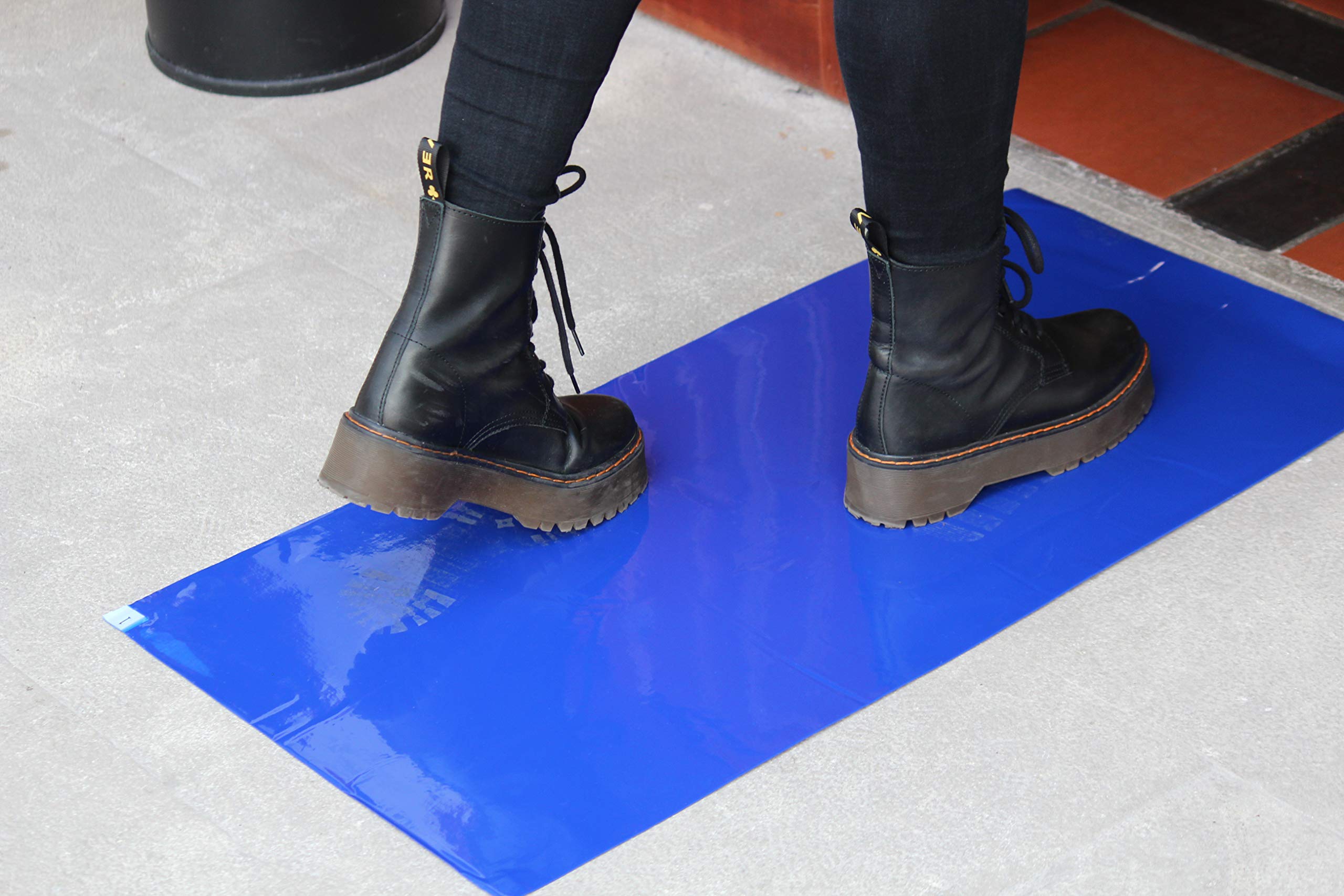 TAPPETO DECONTAMINANTE con 30 fogli. 1 Tappeto con 30 strati adesivi che eliminano gli agenti contaminanti dalla suola delle scarpe. Ufficio, ristorante, casa..