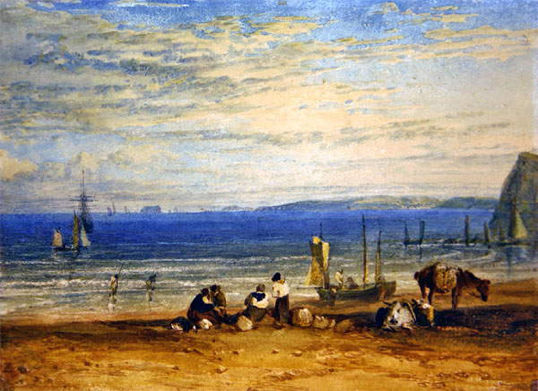 ARTXLXXBN Famous Painting Canvas Artwork Graffiti Print Babbacombe Bay by Mallord William Turner Portrait Canvas Image for Home Decor 60x90cm