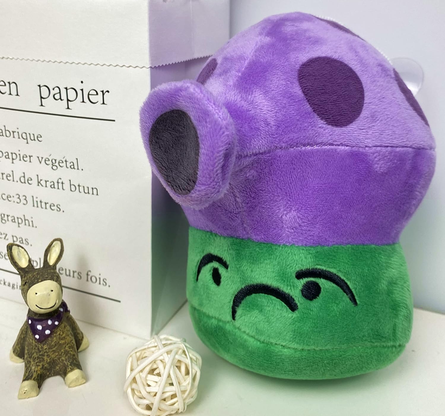 3 PCS PVZ Plant and Zombies Plush Plants Sets Toys Purple Spray Mushroom，Sun Shroom，Gold Shroom Plant Figure Doll, Great Gift for Christmas, Birthday New