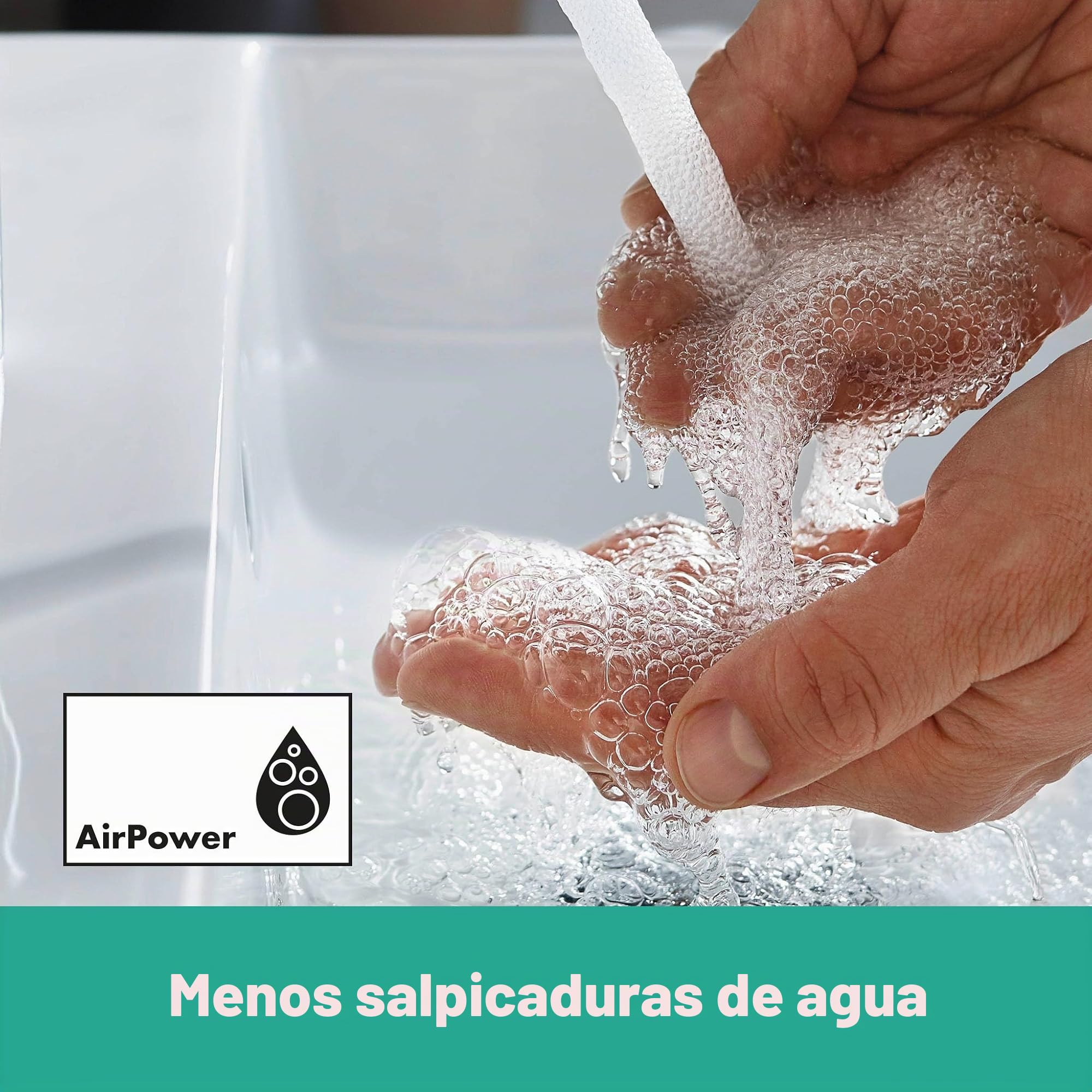 hansgrohe Vernis Blend - grifo lavabo de agua fría sin desagüe, grifo monomando lavabo 59 mm, mezclador monomando lavabo ahorro de agua (EcoSmart), negro mate, 71583670