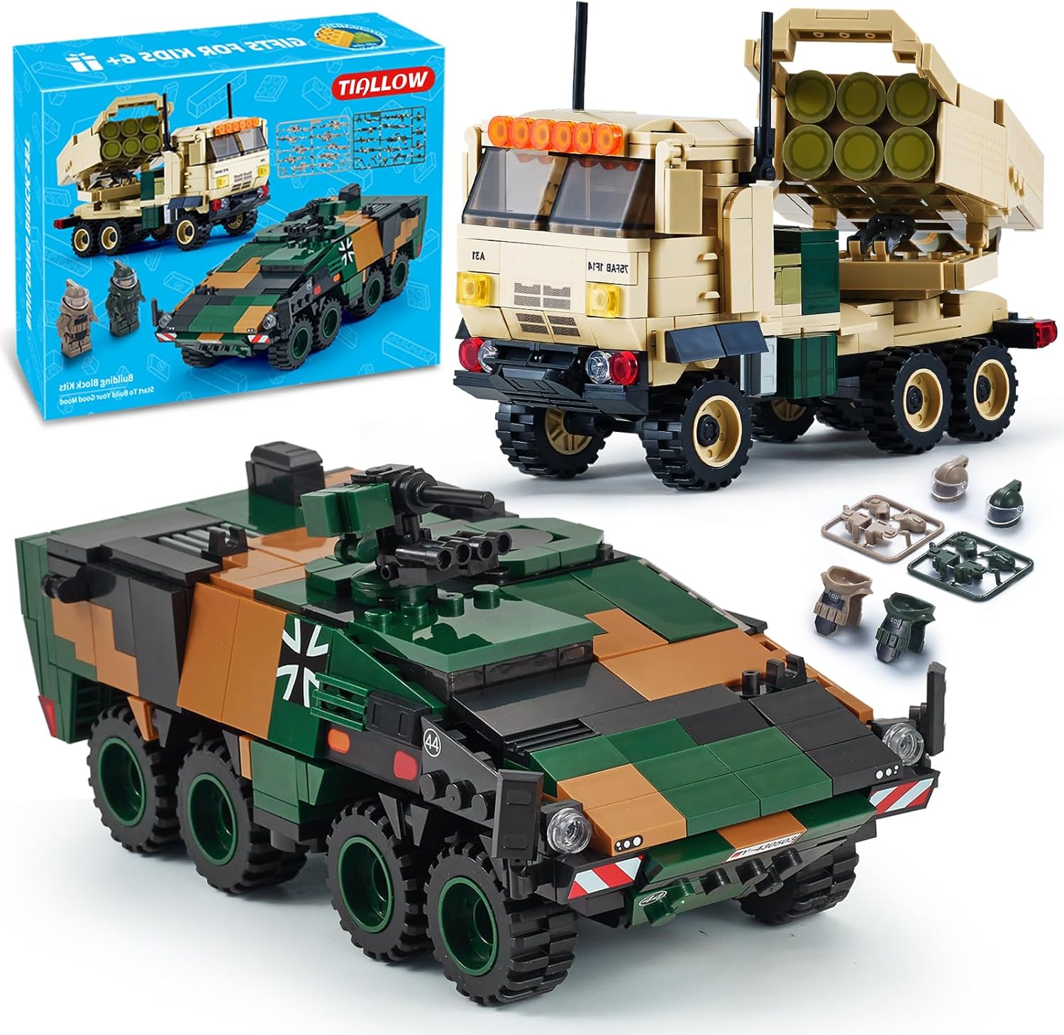 TIALLOW WW2 Military Vehicles Building Sets，Armored