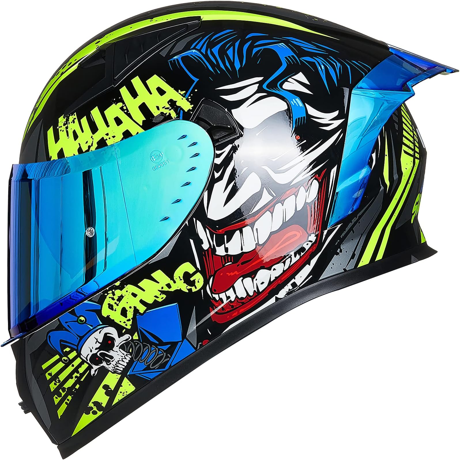 ILM Full Face Motorcycle Helmet Man Woman-Motorcycle Helmet with 2 Visors Pinlock-Compatible Clear and Tinted-Street Bike Motocross Casco ECE Model Z501