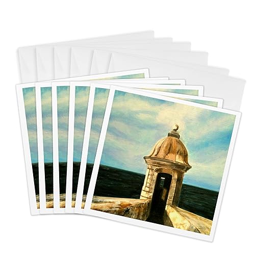 3dRose Greeting Cards - A painting of a famous landmark