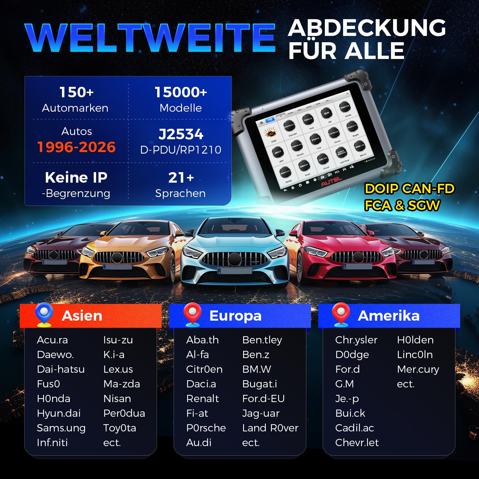 Autel MaxiSYS Elite II PRO OBD2 Diagnosegerät: 2 Jahre Update[€2590] KFZ Diagnosegerät Auto, J2534 ECU Programmierung & Codierung, Upgraded MS908S Pro II MK908P, 40+ Dienst, 3K+ Aktive Tests, FCA SGW