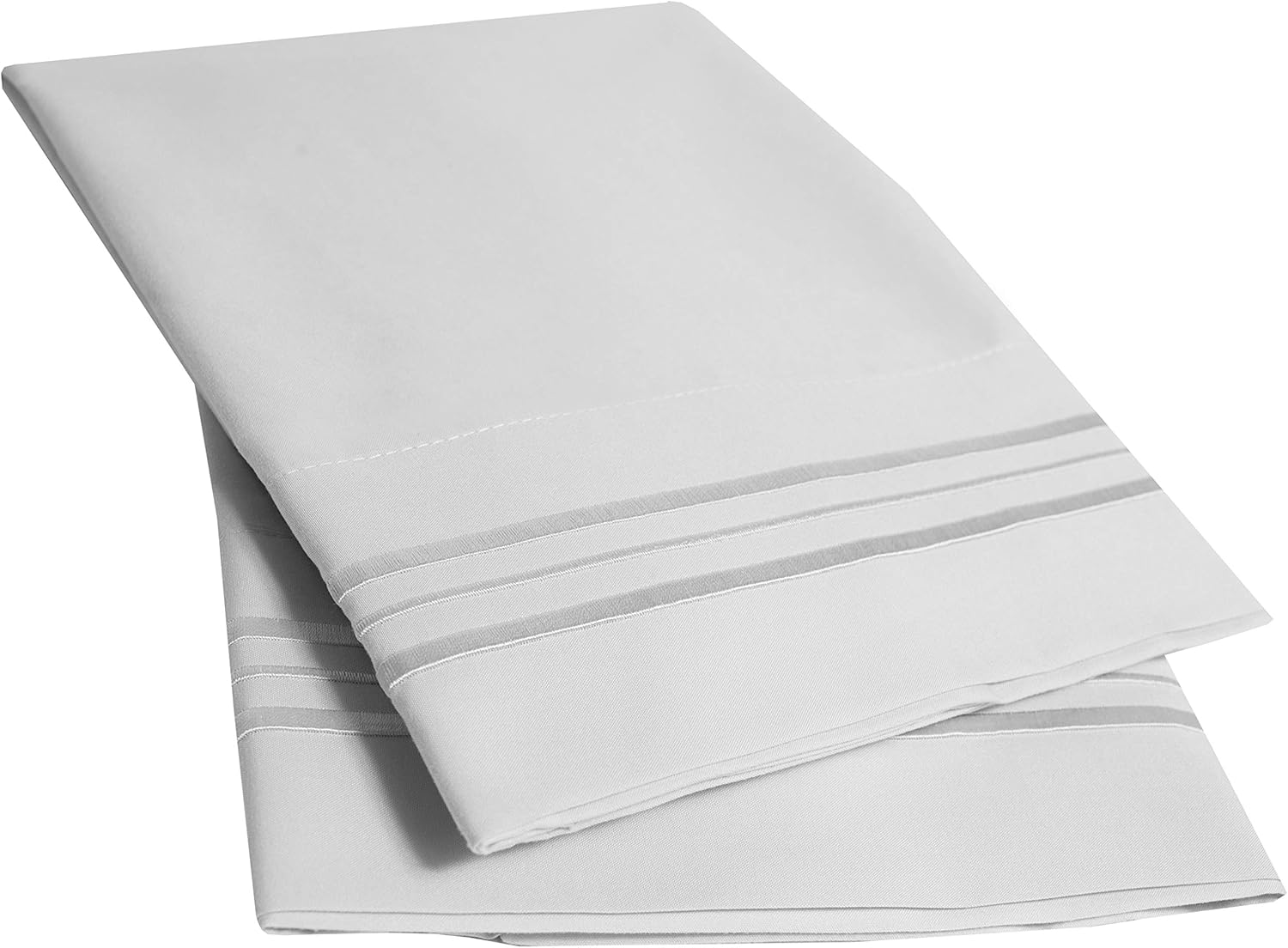 2 Pack Pillow Case Set 1800 Series Fine Brushed Microfiber